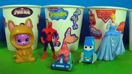 10 Play Doh ICE CREAM surprise eggs MARVEL SpiderMan Disney Cars HELLO KITTY Disney Princess