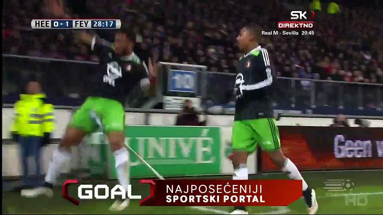 Kazim Richards 0:1 Great Goal | SC Heerenveen - Feyenoord 04.02.2015 HD