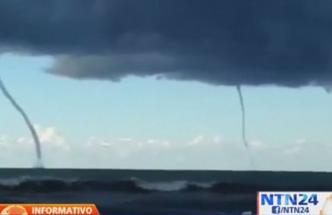 Así quedaron registrados dos tornados en costas de Italia