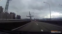 ORIGINAL Dashcam footage captures Taiwan plane crash Taipei