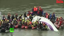 Catastrophe aérienne à Taiwan : première images tournées après le crash à Taipei
