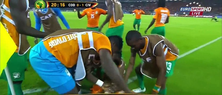 Goal Toure Y. - D.R. Congo 0 - 1 Ivory Coast - Africa Cup of Nations - Play Offs - 04/02/2015