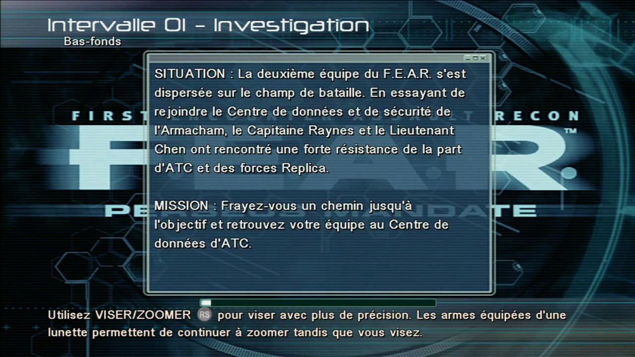 Test horrifique - F.E.A.R. (FEAR) Perseus Mandate