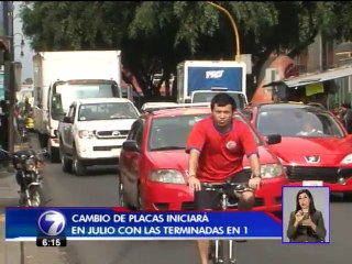 Conductores tendrán que realizar cambio de placas a partir de julio