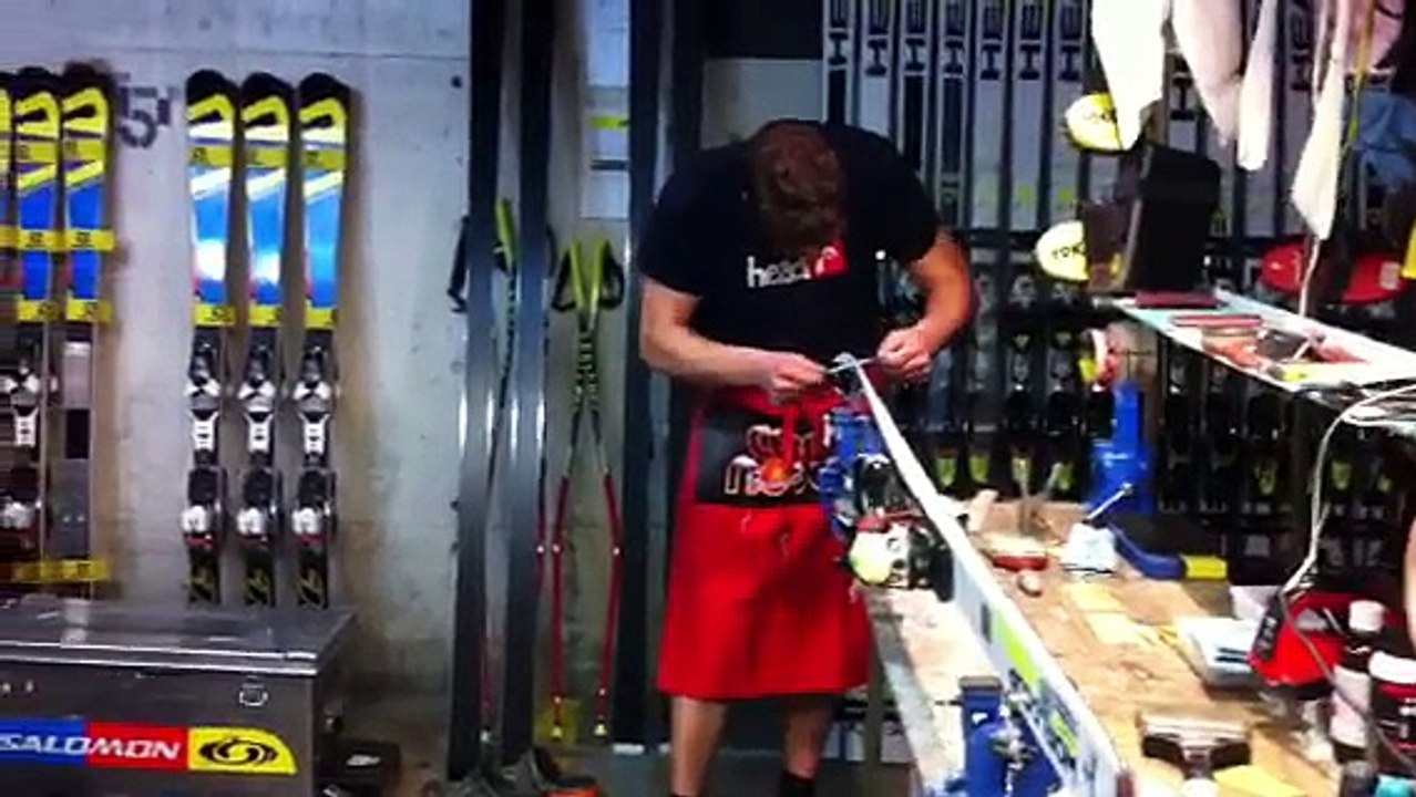 Mondiaux de Vail-Beaver Creek: visite dans le ski-room des techniciens des Bleus