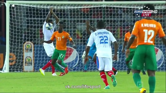 Mbokani goal D.R.Congo vs Ivory Coast 1-3 04.02.2015