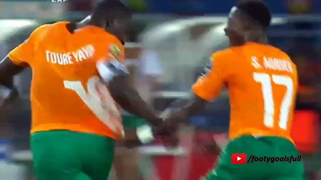 Yaya Toure Amazing Volley Goal - D.R Congo vs Ivory Coast 0-1 (CAF 2015)