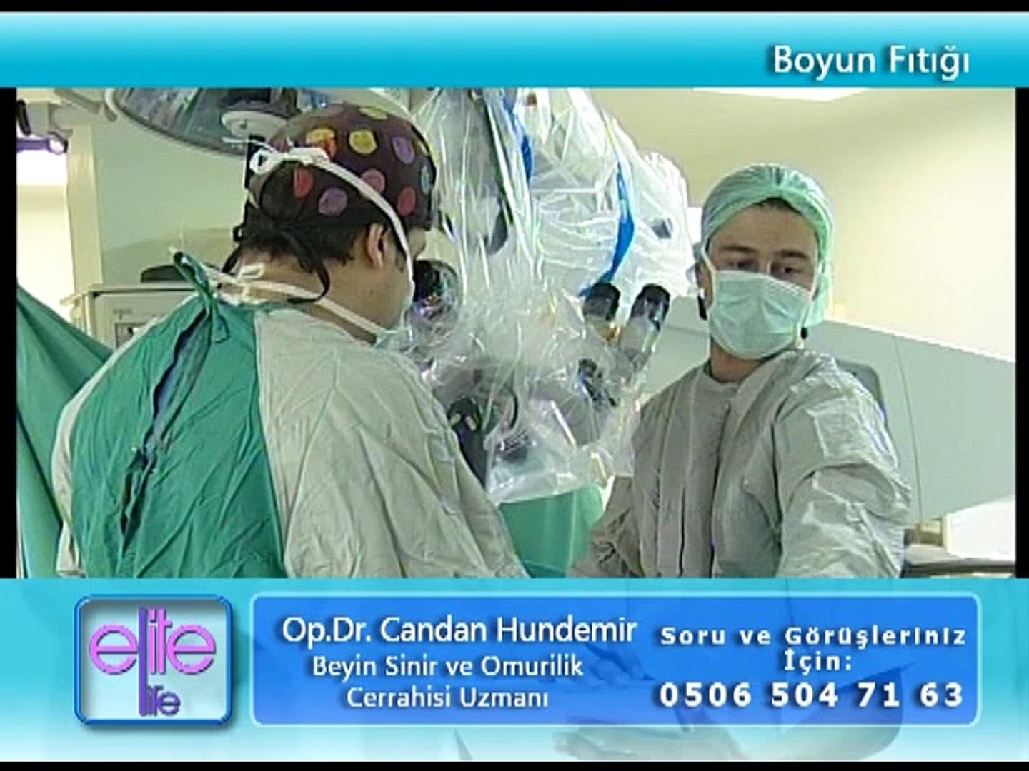 boyun fitigi ameliyati opr dr candan hundemir dailymotion video