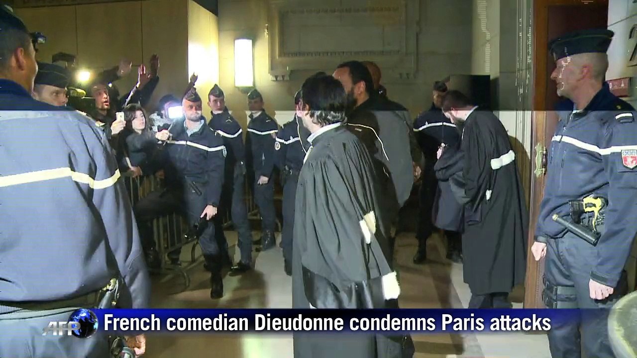 French comedian Dieudonne condemns Paris attacks in court