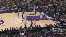 DeMarcus Cousins watches as Marreese Speights completes alley-oop dunk on inbounds