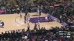 DeMarcus Cousins watches as Marreese Speights completes alley-oop dunk on inbounds