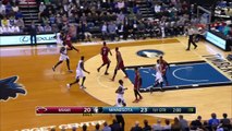 Mario Chalmers Injury - Heat vs Timberwolves - February 4, 2015 - NBA Season 2014-15