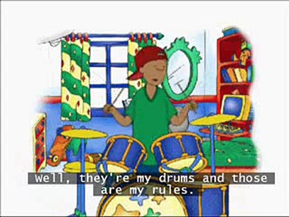 Caillou plays the drums with subtitles - video Dailymotion