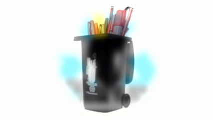 Black Wheelie Bin Desk Tidy- Luckies of London