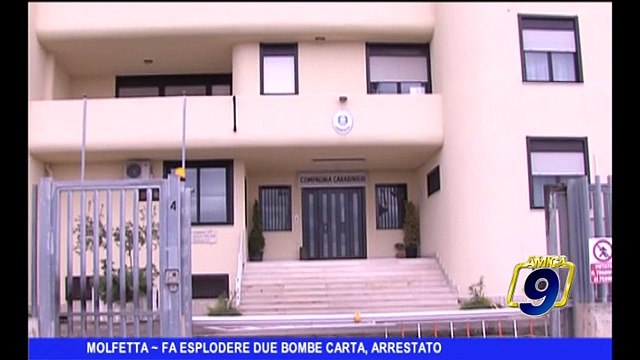 MOLFETTA | Fa esplodere due bombe carta, arrestato