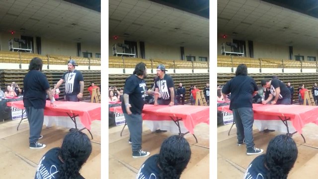 Un méchant KO en une seule claque lors d'un concours