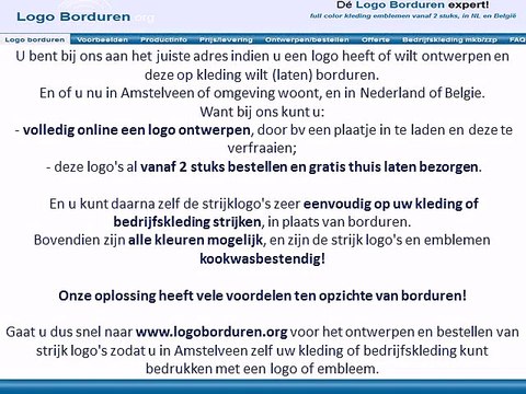 Logo op kleding borduren in Amstelveen