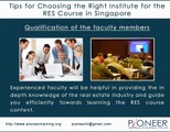Tips for Choosing the Right Institute for the RES Course in Singapore