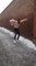 Topuklu Ayakkabıyla Buzun Üstünde Yürümeye Çalışan Kız