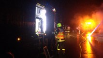 Etaples : l'A16 bloquée à cause d'un camion en feu