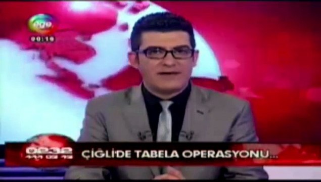 Ege Tv'de yayınlanan''Çiğli'de görüntü kirliliğine sebep olan reklam tabelaları söküldü ''. Haberi