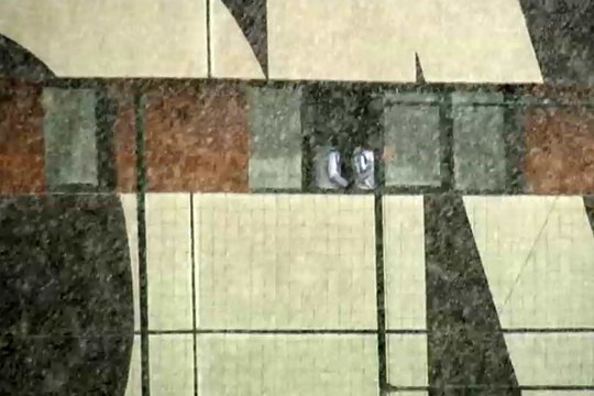 De gros flocons sur le centre Robert Louis-Dreyfus