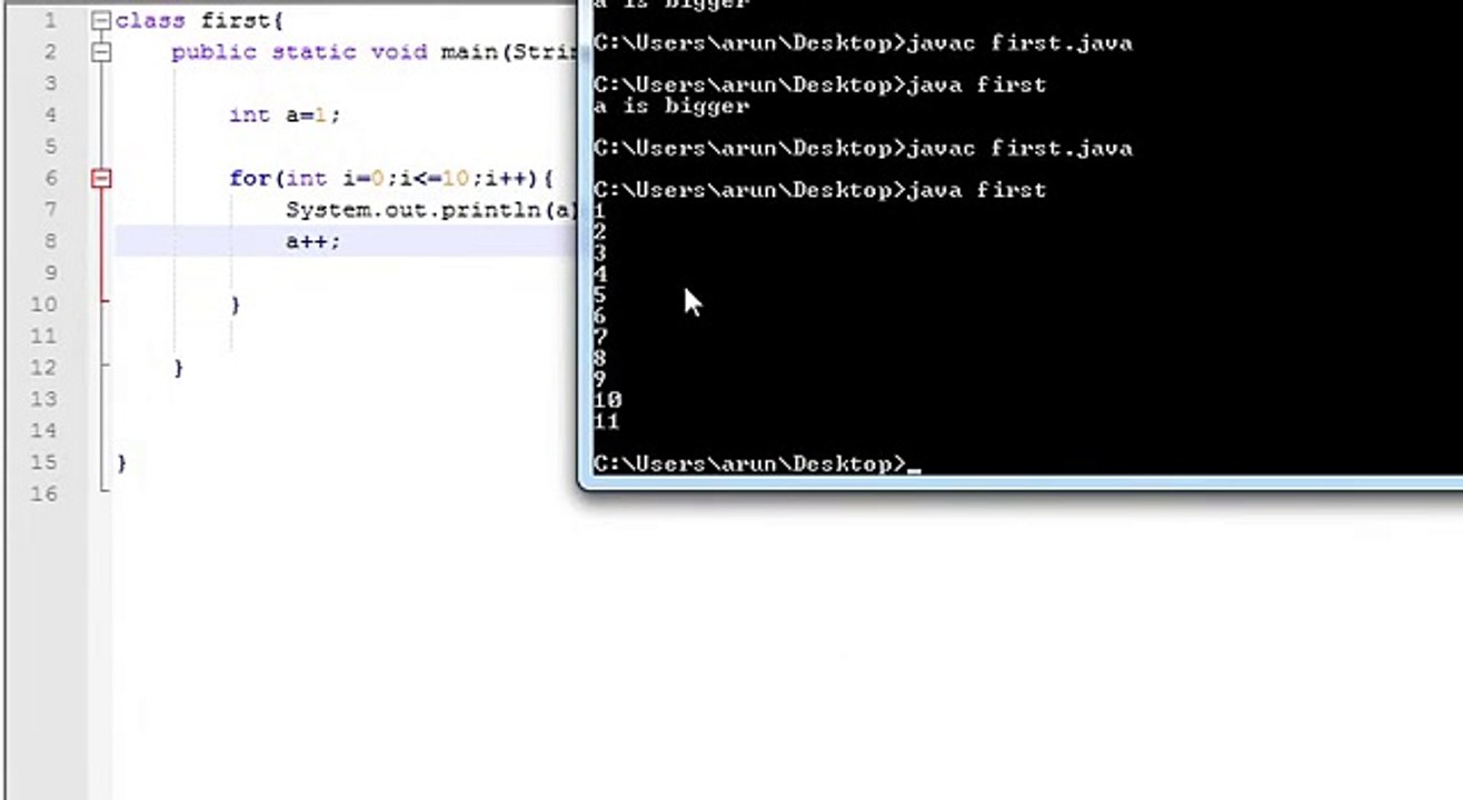 Learn Java in Urdu or Hindi 11- For Control Statement