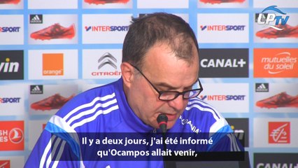 Bielsa : "Ocampos et Doria ? C'est le club qui a décidé"