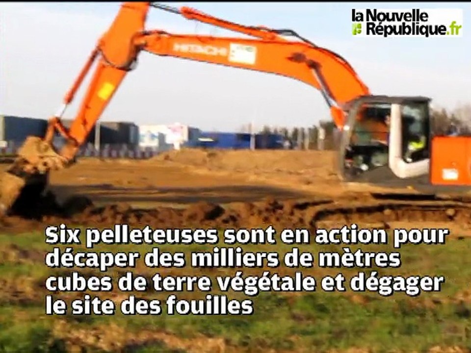 Tramway de Tours : fouilles archéologiques à Tours Nord