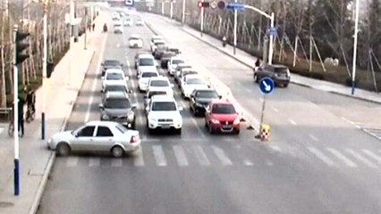 Drunk driver caught after trying to drive on the pavement