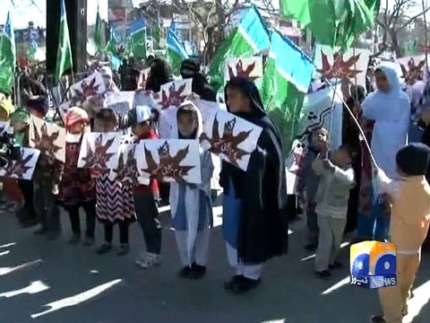JI Hold Rallies To Observe Kashmir Day-Geo Reports-05 Feb 2015