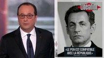 Hollande mouche Sarkozy... sans jamais le nommer