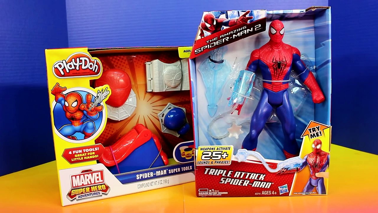 Spiderman Marvel Super Hero Play Doh Super Tools with Tripple Attack