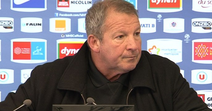 Rolland Courbis avant MHSC vs LOSC (24ème journée L1)