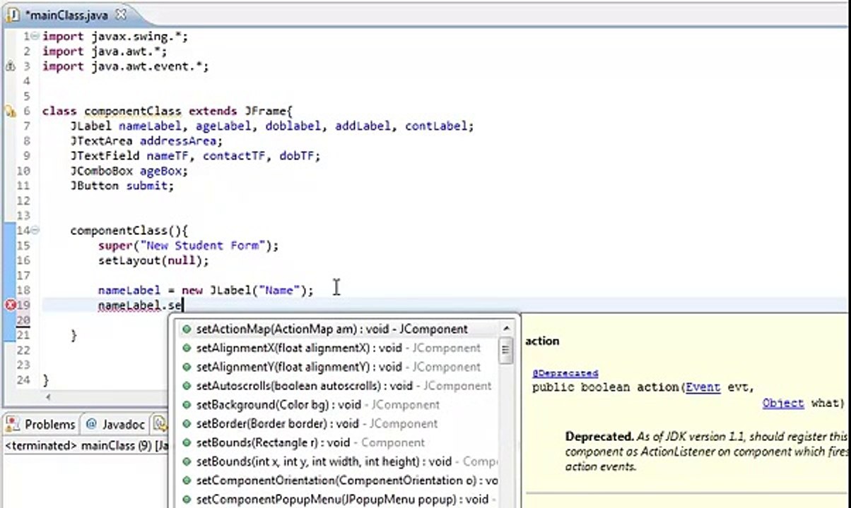 Learn Java in Urdu or Hindi 53 a - Advanced Event Handling and Swing