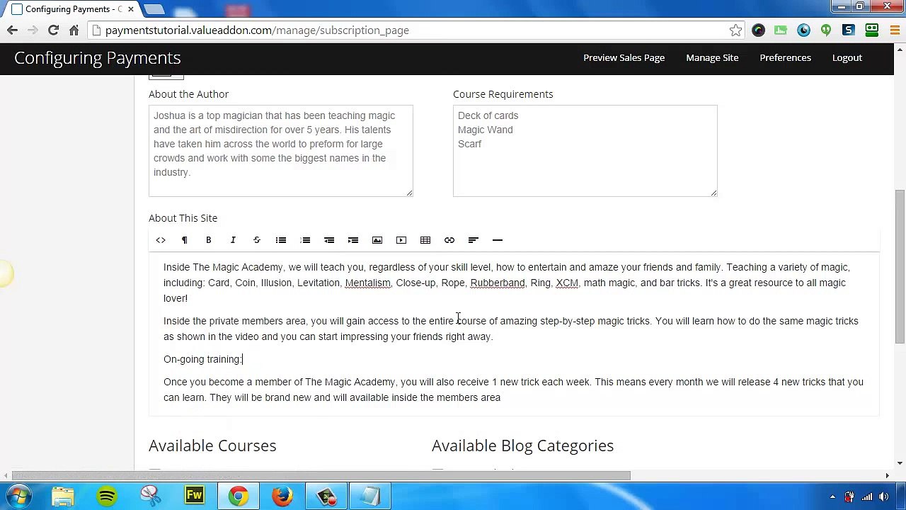 ValueAddon Software REVIEW: Configuring Your Sales Page Options in Value Addon