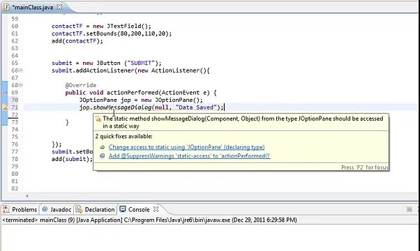 Learn Java in Urdu or Hindi 53 b - Advanced Event Handling and Swing