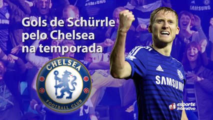Os gols de Schürrle na temporada 2014/15 pelo Chelsea