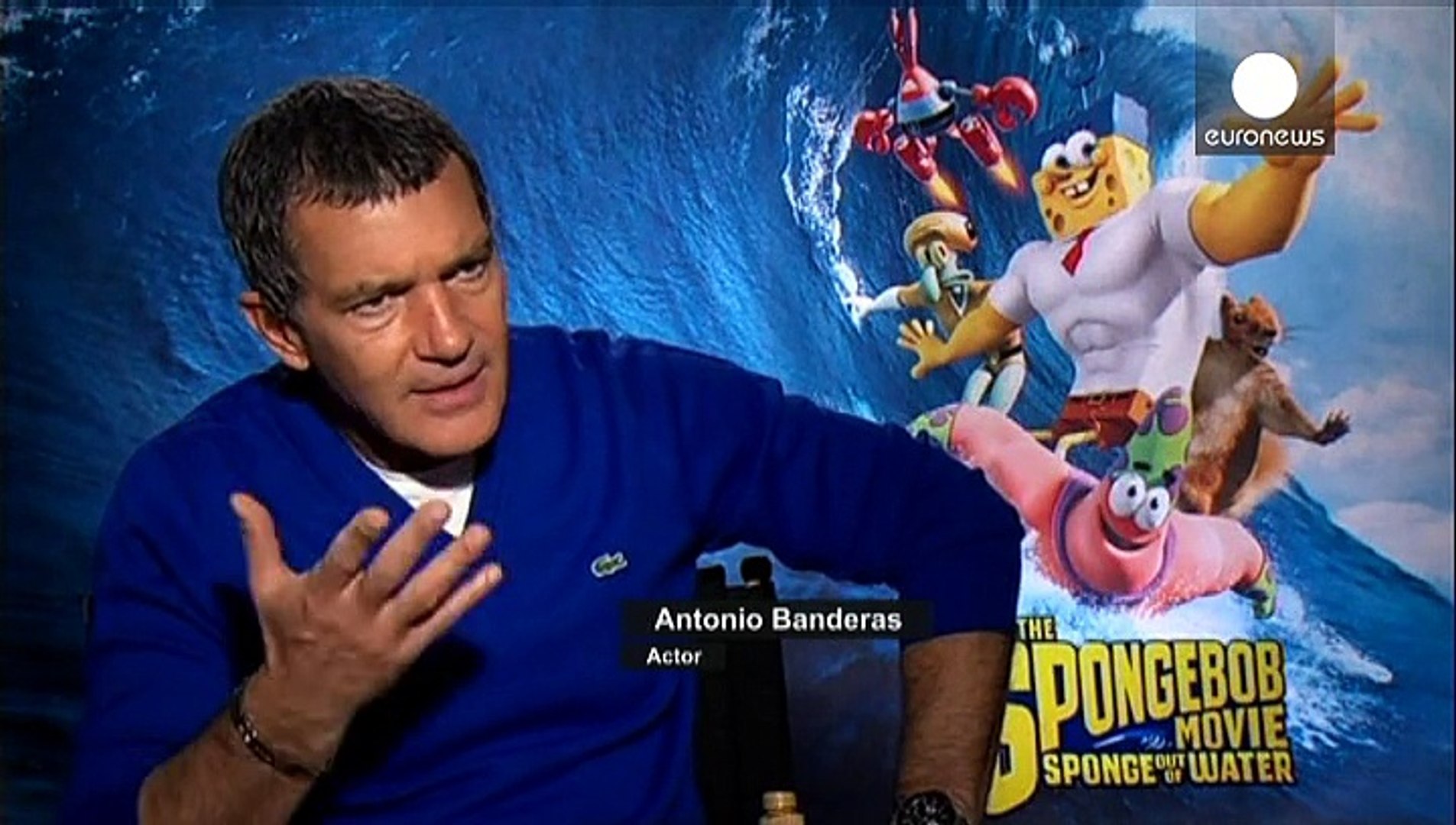 Antonio Banderas joue le pirate dans Bob l'éponge - Vidéo Dailymotion