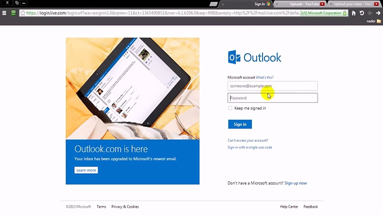 كيف تنشئ حساب HOTMAIL