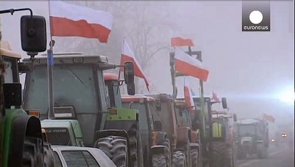 Polonya'da çiftçi protestosuna maden işçilerinden destek