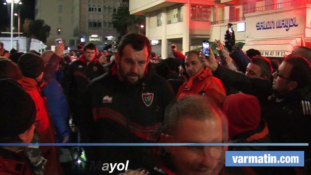 RCT-Sharks: l'arrivée des Toulonnais à Mayol