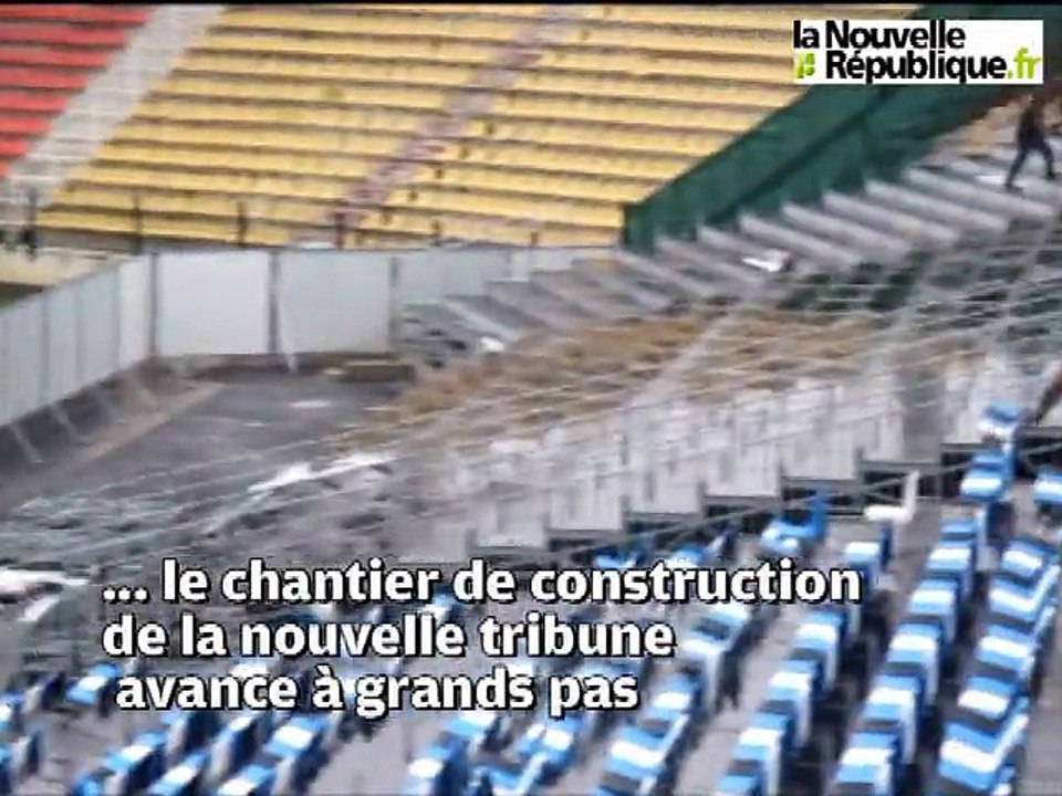 Tours : visite du chantier de la nouvelle tribune couverte du stade de la Vallée du Cher