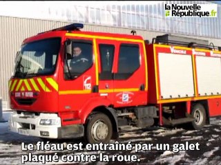 Chaînage automatique sur un camion de pompiers