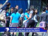 Con el examen de español dieron inicio las pruebas de bachillerato