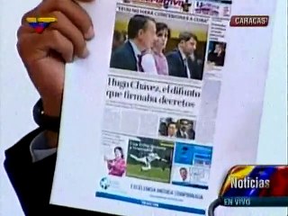 Jorge Rodríguez denuncia al diario Las Américas por publicación sobre muerte de Chávez
