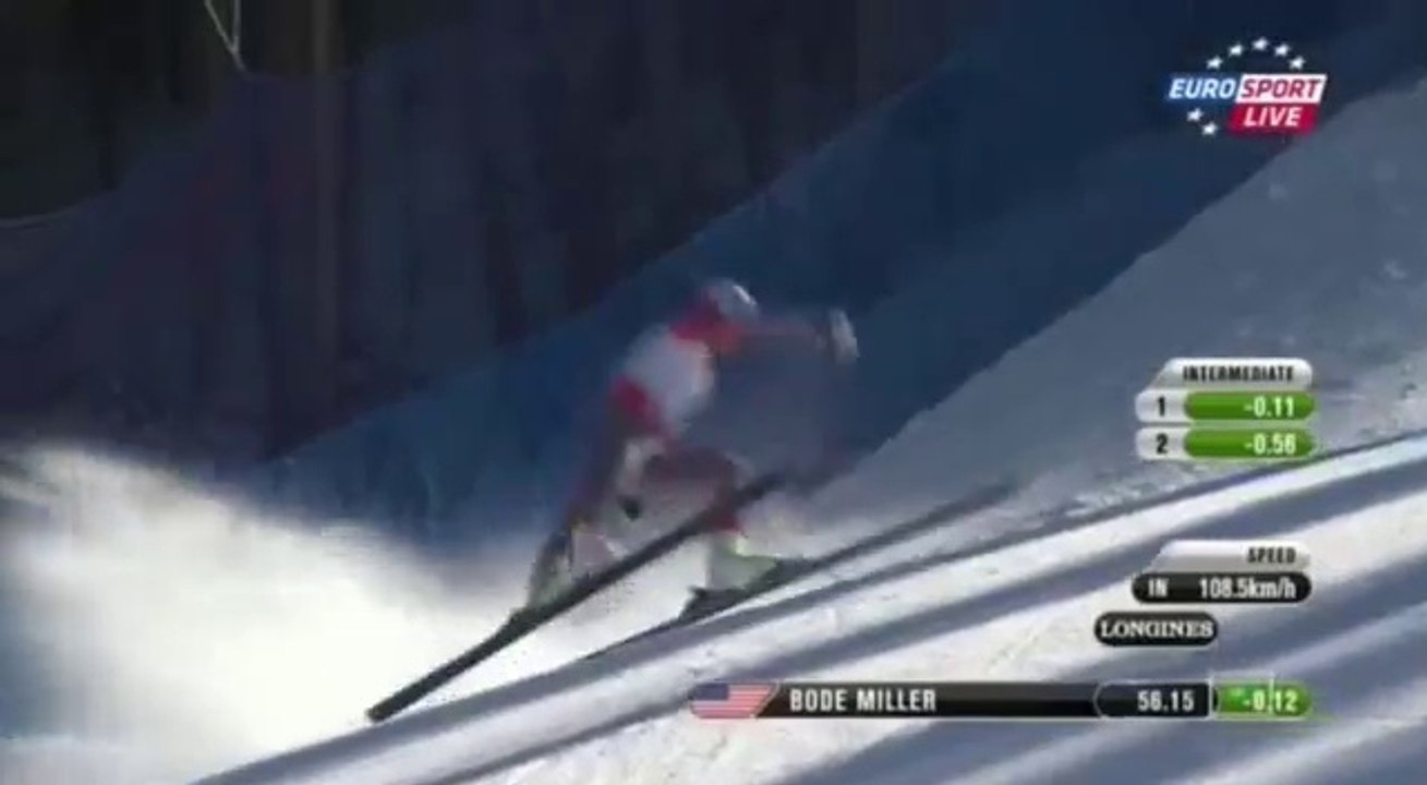 BODE MILLER! Fall and serious injury in Beaver Creek men's Super-G Alpine Skiing 05 02 2015