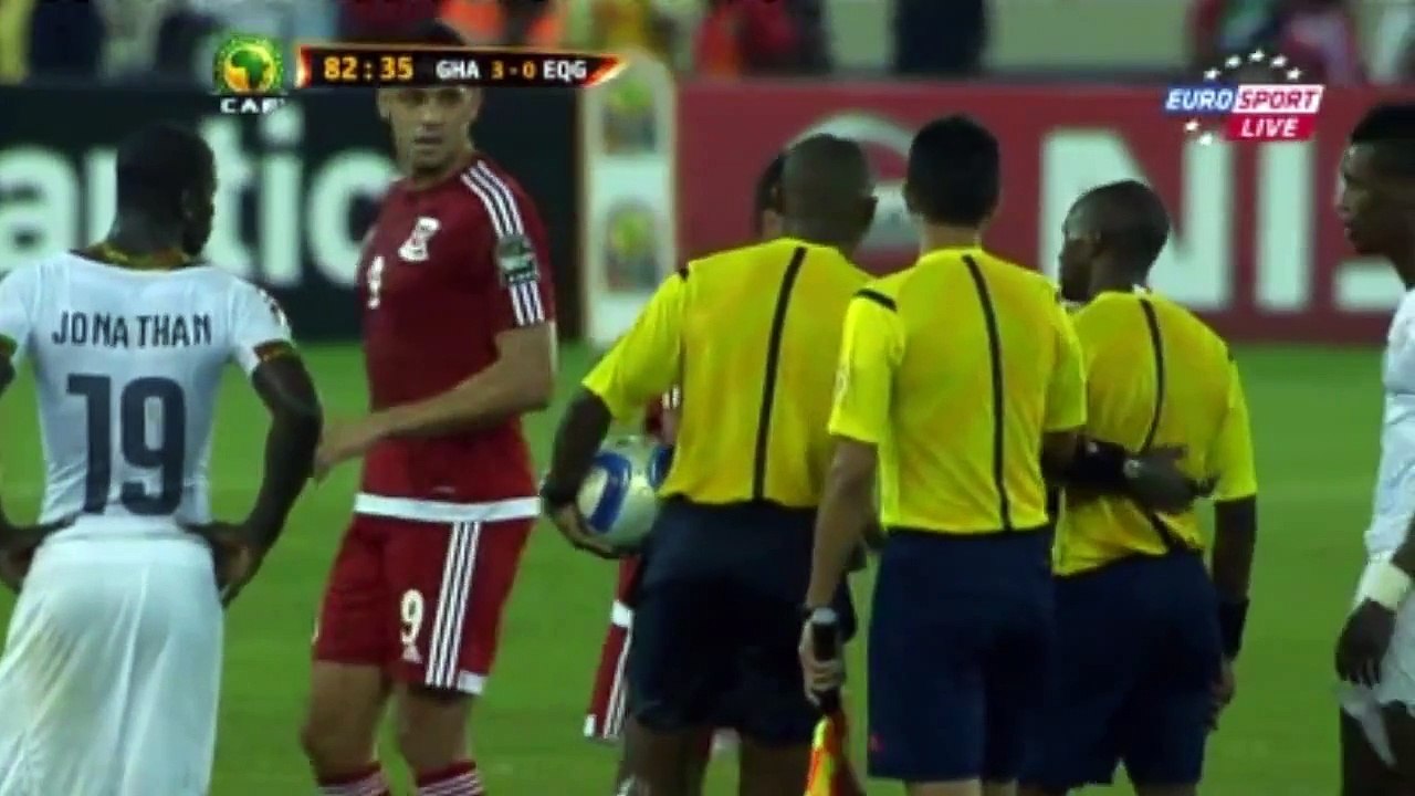 Ghana vs Guinée Equatoriale - Match Interrompu (Supporters protests) CAN 2015