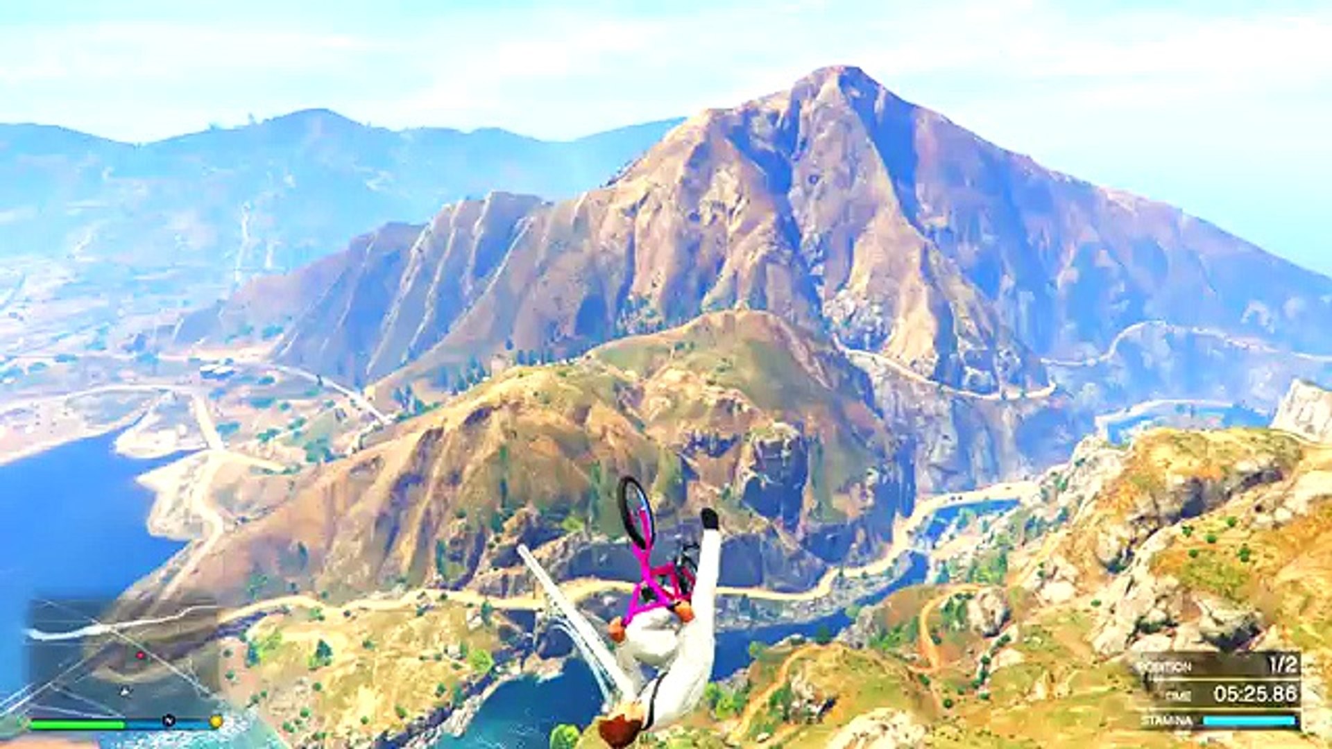 ⁣GTA 5 - FLYING BIKES RACE In