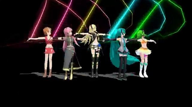 MMD MEIKO Luka Lily Miku GUMI Bad Apple!!